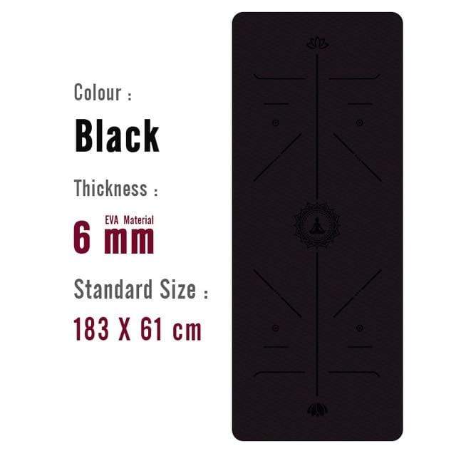 1830*610*6mm EVA Yoga Mat with Position Line Non Slip Carpet Mat For Beginner Environmental Fitness Gymnastics Mats JadeMoghul Inc. 