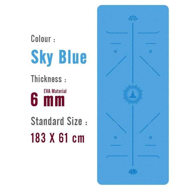 1830*610*6mm EVA Yoga Mat with Position Line Non Slip Carpet Mat For Beginner Environmental Fitness Gymnastics Mats JadeMoghul Inc. 