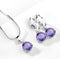 19 Colors Promotion New Silver Color Necklace Stud Earring Jewelry Set for Brides Bridal Bridesmaid Wedding Jewelry Sets JS0003-6-JadeMoghul Inc.