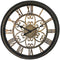 19.5" Wall Clock with Antique Black & Gold Finish-Household Equipment & Accessories-JadeMoghul Inc.
