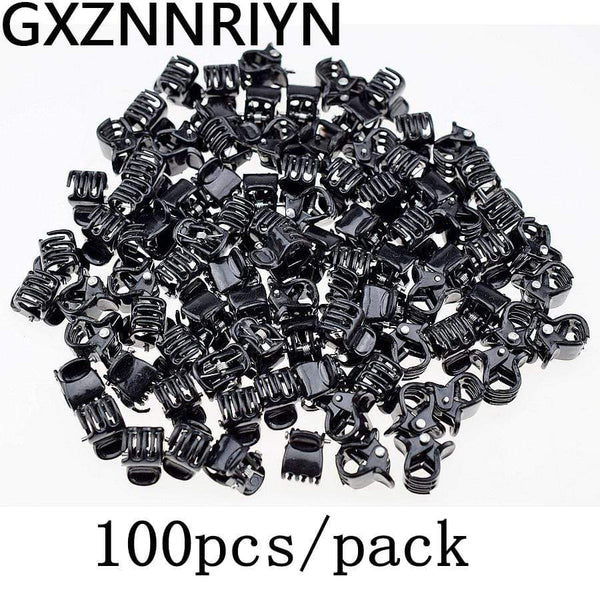 1cm 100pcs/pack Hair Claw Clips for Women Girls Accessories Black Brown Transparent Plastic Mini Claws Hairclip Clamp Gifts AExp