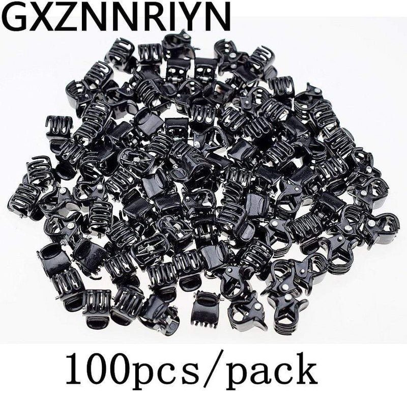 1cm 100pcs/pack Hair Claw Clips for Women Girls Accessories Black Brown Transparent Plastic Mini Claws Hairclip Clamp Gifts AExp
