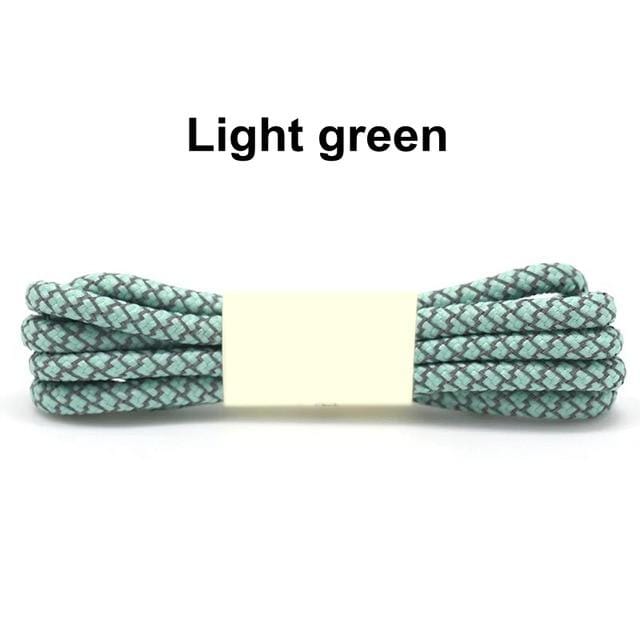 1Pair 100/120/140/160cm Fluorescent Sneaker Shoestrings Sport Shoelaces 3M Reflective Round Rope Shoes Lace Light Shoelaces AExp
