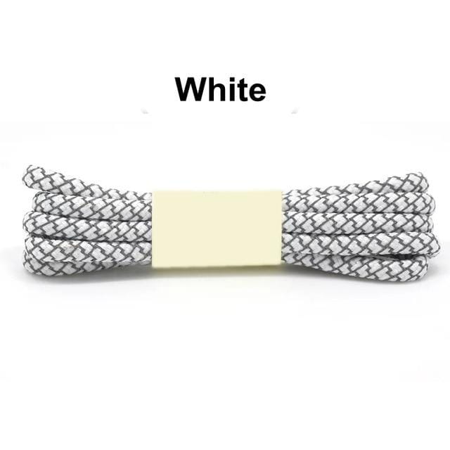 1Pair 100/120/140/160cm Fluorescent Sneaker Shoestrings Sport Shoelaces 3M Reflective Round Rope Shoes Lace Light Shoelaces AExp