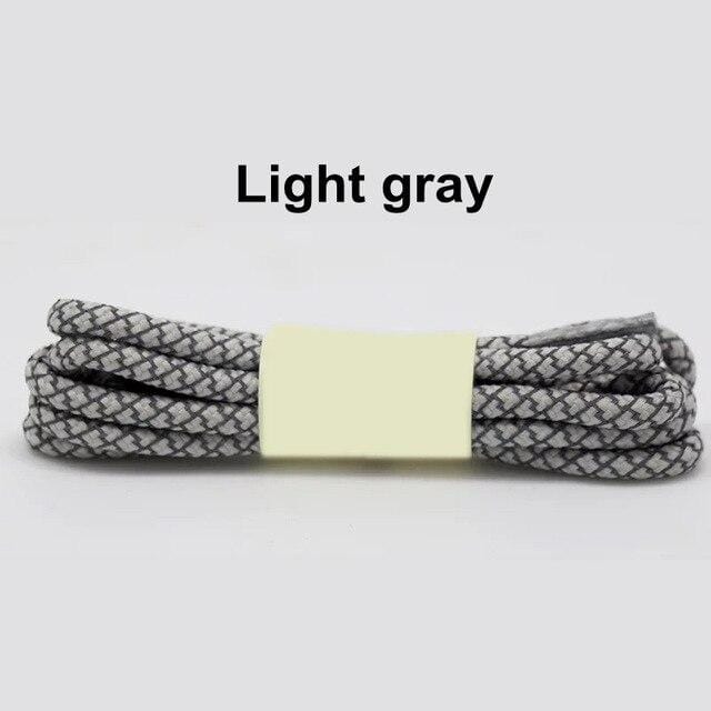 1Pair 100/120/140/160cm Fluorescent Sneaker Shoestrings Sport Shoelaces 3M Reflective Round Rope Shoes Lace Light Shoelaces AExp