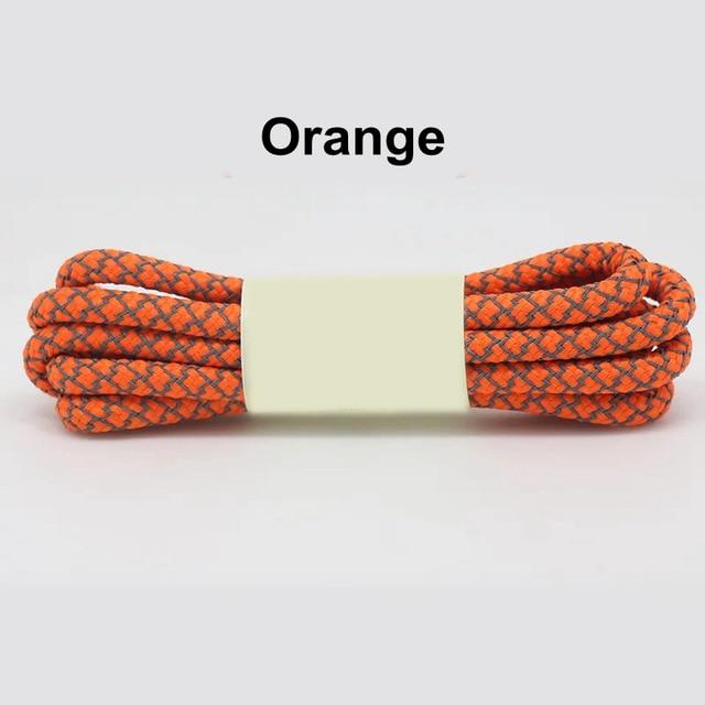 1Pair 100/120/140/160cm Fluorescent Sneaker Shoestrings Sport Shoelaces 3M Reflective Round Rope Shoes Lace Light Shoelaces AExp