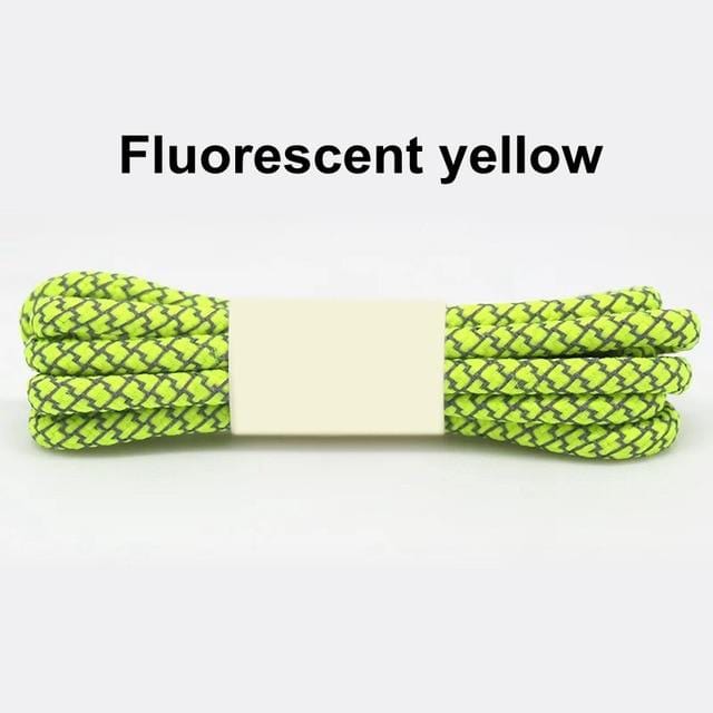 1Pair 100/120/140/160cm Fluorescent Sneaker Shoestrings Sport Shoelaces 3M Reflective Round Rope Shoes Lace Light Shoelaces AExp
