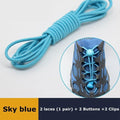 1Pair 23 colors Sneaker ShoeLaces Elastic No Tie Shoe Laces Stretching Lock Lazy laces Quick Rubber Shoelace Shoestrings AExp