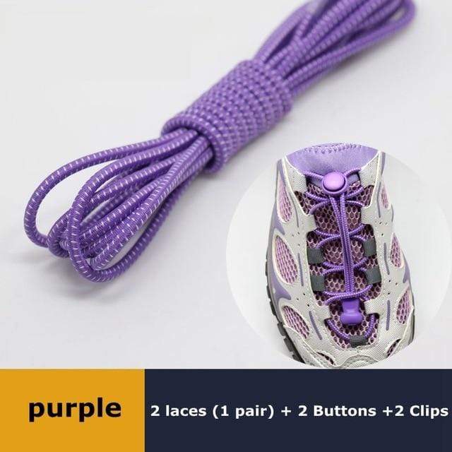 1Pair 23 colors Sneaker ShoeLaces Elastic No Tie Shoe Laces Stretching Lock Lazy laces Quick Rubber Shoelace Shoestrings AExp