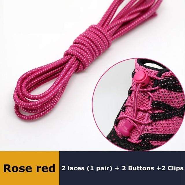 1Pair 23 colors Sneaker ShoeLaces Elastic No Tie Shoe Laces Stretching Lock Lazy laces Quick Rubber Shoelace Shoestrings JadeMoghul Inc. 