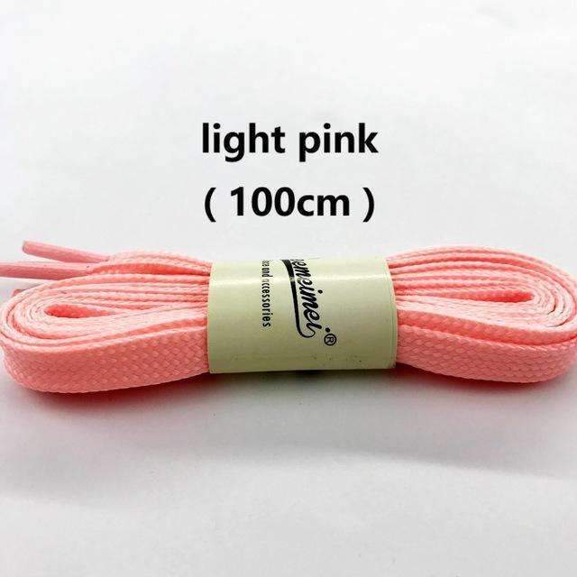 1pair 80-100cm sport luminous shoelace glow in the dark color fluorescent shoelace Athletic Sport shoe lace reflective shoelaces-light pink 100cm-JadeMoghul Inc.