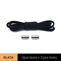 1Pair Elastic No Tie Shoelaces Metal Lock Shoe Laces Kids Adult Women Men Shoes lace Strings AExp