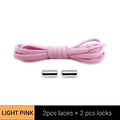 1Pair Elastic No Tie Shoelaces Metal Lock Shoe Laces Kids Adult Women Men Shoes lace Strings AExp