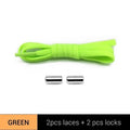 1Pair Elastic No Tie Shoelaces Metal Lock Shoe Laces Kids Adult Women Men Shoes lace Strings AExp