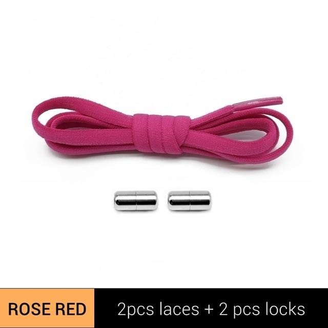 1Pair Elastic No Tie Shoelaces Metal Lock Shoe Laces Kids Adult Women Men Shoes lace Strings AExp