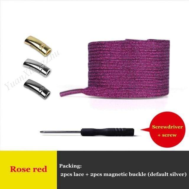 1Pair Magnetic Shoelaces Elastic Colorful Flat Shoe laces No Tie Shoelace Kids Adult Sneakers Lazy Laces One Size Fits All Shoes AExp