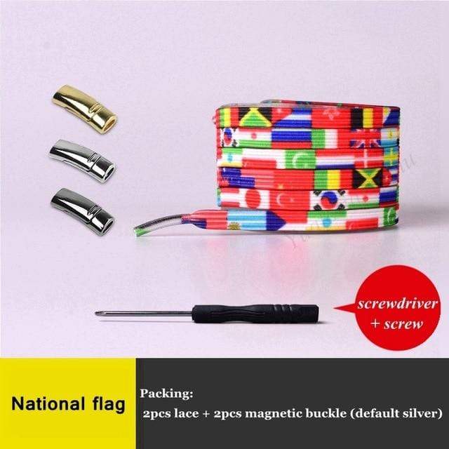 1Pair Magnetic Shoelaces Elastic Colorful Flat Shoe laces No Tie Shoelace Kids Adult Sneakers Lazy Laces One Size Fits All Shoes JadeMoghul Inc. 