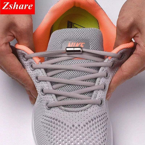 1Pair No tie Shoelaces Round Elastic Shoe Laces For Kids and Adult Sneakers Shoelace Quick Lazy Laces 21 Color Shoestrings AExp