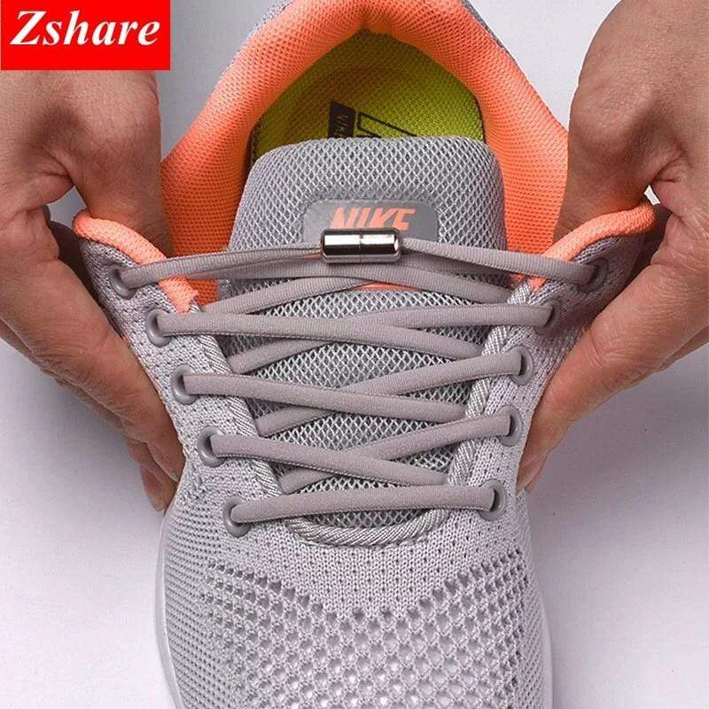 1Pair No tie Shoelaces Round Elastic Shoe Laces For Kids and Adult Sneakers Shoelace Quick Lazy Laces 21 Color Shoestrings AExp