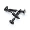 1Pair Punk Fashion Gold Black Color Stainless Nail Screw Stud Earring for Women & Men Helix Ear Piercings Fashion Jewelry F3903-black nail earring-JadeMoghul Inc.