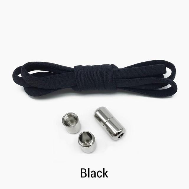 1Pair Quick Lazy Laces Round Elastic No tie Shoe Laces For Kids and Adult Sneakers Shoelace AExp