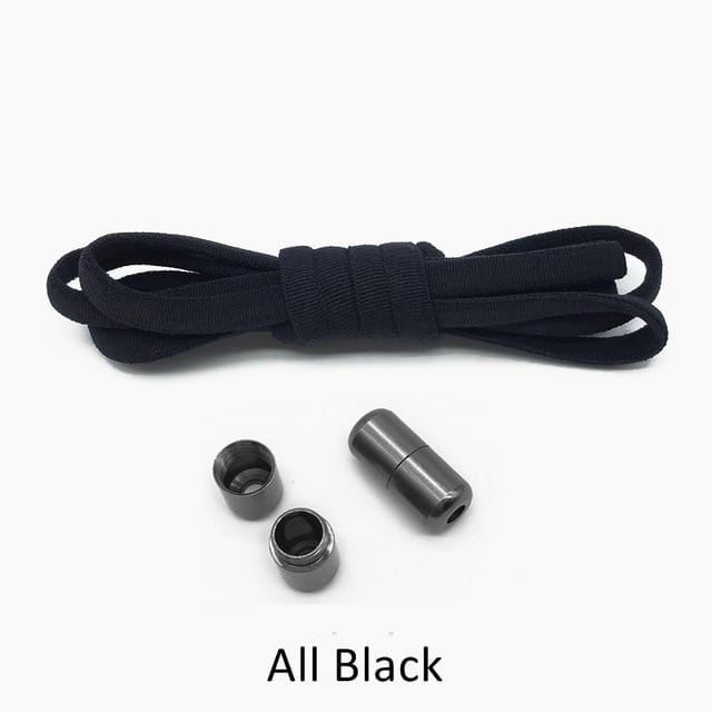 1Pair Quick Lazy Laces Round Elastic No tie Shoe Laces For Kids and Adult Sneakers Shoelace AExp