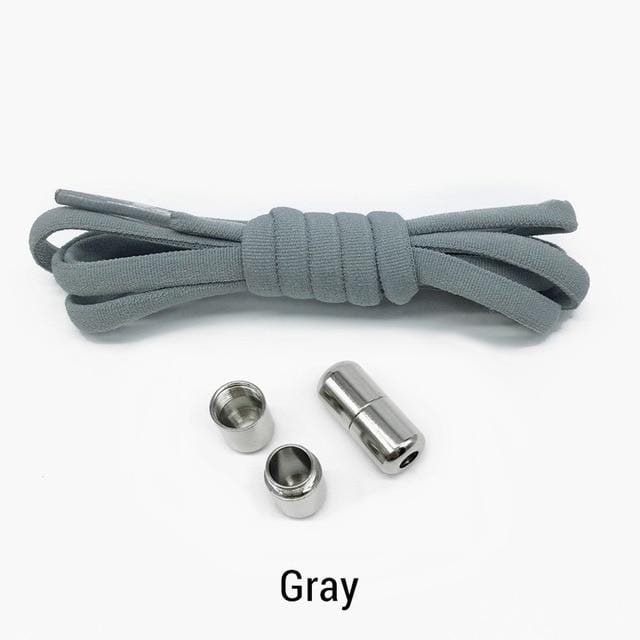 1Pair Quick Lazy Laces Round Elastic No tie Shoe Laces For Kids and Adult Sneakers Shoelace AExp