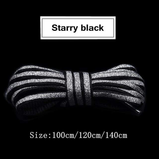 1Pair Reflective Shoelaces Laser sequin Shoelace Weave Braided bracelet Sneakers Running Shoes lace Adult children shoe strings AExp
