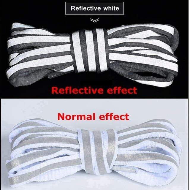 1Pair Reflective Shoelaces Laser sequin Shoelace Weave Braided bracelet Sneakers Running Shoes lace Adult children shoe strings AExp