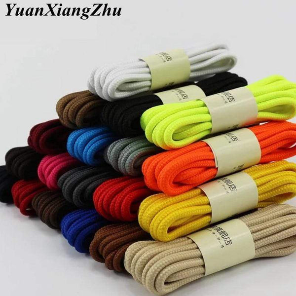1Pair Round Solid Shoelaces Top Quality Polyester Shoes Lace Solid Classic Round Shoelace Sneakers Boots Shoes String YD-1 JadeMoghul Inc. 