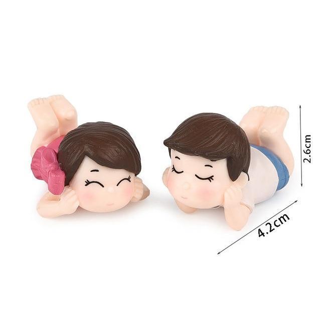 1Pair Sweety Lovers Couple Figurines Miniatures Fairy Garden Gnome Moss Terrariums Resin Crafts Decoration Accessories-19-24-JadeMoghul Inc.