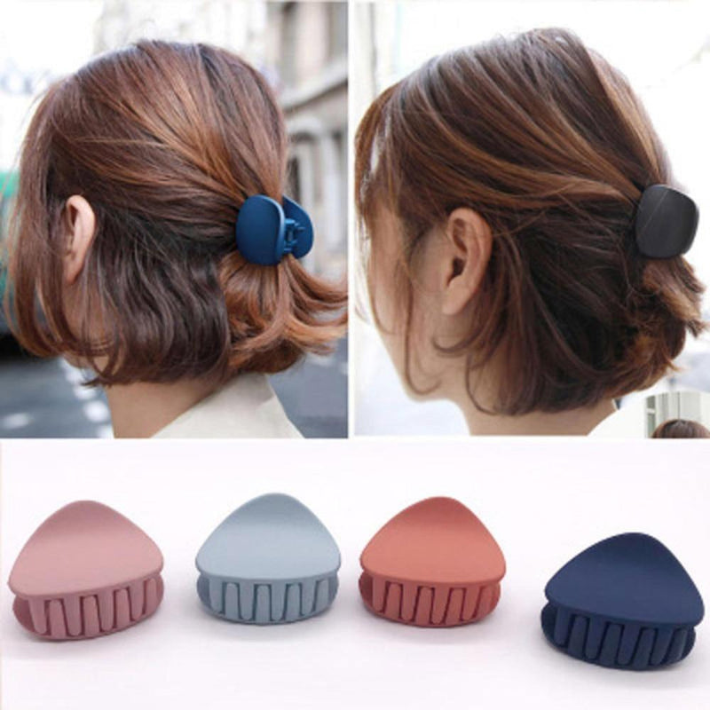 1PC 2020 Korean Fashion Design Women Hair Claw Solid Color Hair Crab Retro Square Scrub Hair Clips Small Size AExp