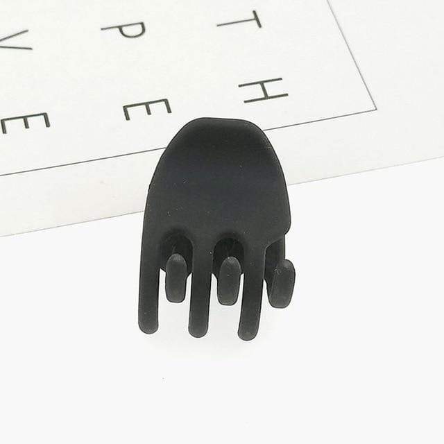 1PC 2020 Korean Fashion Design Women Hair Claw Solid Color Hair Crab Retro Square Scrub Hair Clips Small Size AExp
