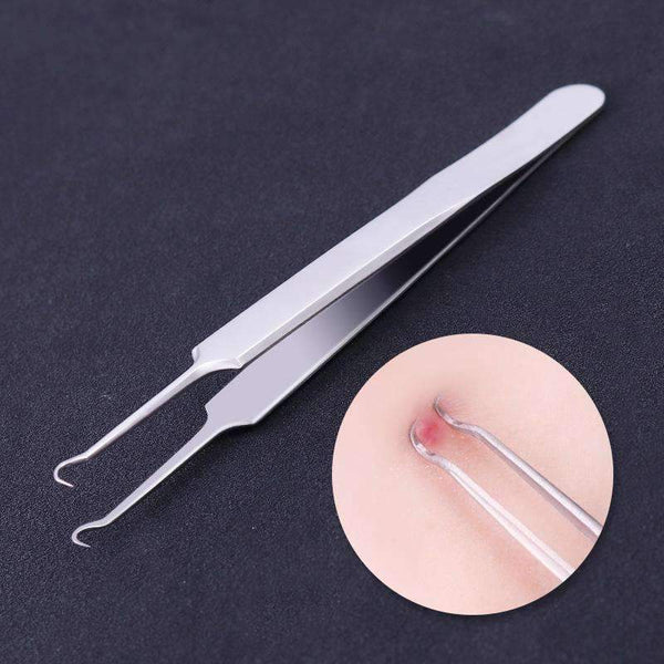 1PC Blackhead Tweezers Eyelash Extension Nipper Anti Acid Steel Needle Tweezers Removal Acne Face Care Curved Straight Nail Tool-206531-JadeMoghul Inc.