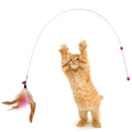 1Pc Cat Interactive Toy Stick Feather Wand With Small Bell Mouse Cage Toys Plastic Artificial Colorful Cat Teaser Toy Supplies JadeMoghul Inc. 