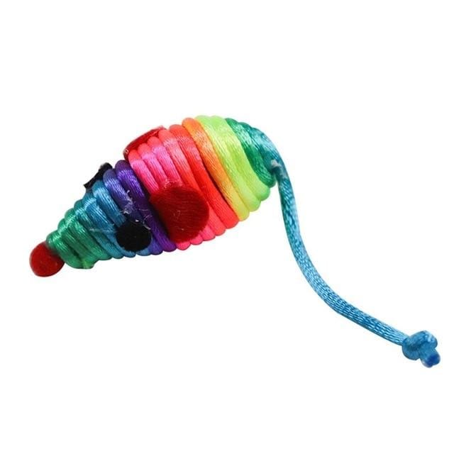 1Pc Cat Interactive Toy Stick Feather Wand With Small Bell Mouse Cage Toys Plastic Artificial Colorful Cat Teaser Toy Supplies JadeMoghul Inc. 