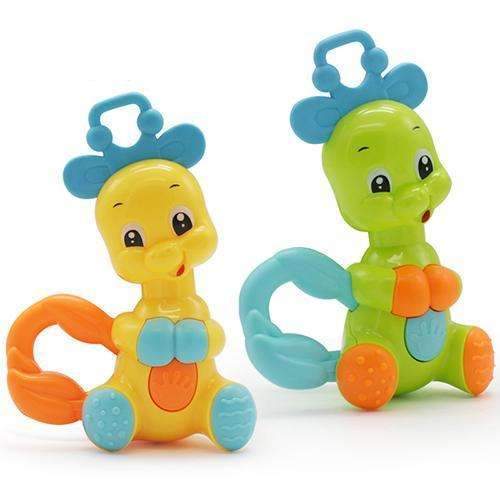 1pc Kawaii Deer Elephant Animal Plastic Hand Jingle Shaking Bell Rattles Toddler Educational Musical Kids Baby Toys for Children-Deer-JadeMoghul Inc.