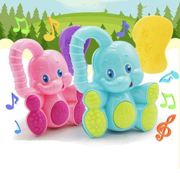 1pc Kawaii Deer Elephant Animal Plastic Hand Jingle Shaking Bell Rattles Toddler Educational Musical Kids Baby Toys for Children-Deer-JadeMoghul Inc.