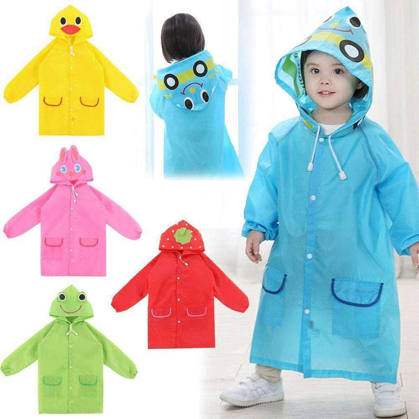 1PC Kids Rain Coat Children Raincoat Rainwear/Rainsuit,Kids Waterproof Animal Raincoat Student Poncho-Blue-JadeMoghul Inc.