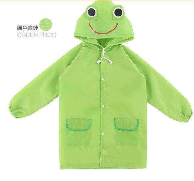 1PC Kids Rain Coat Children Raincoat Rainwear/Rainsuit,Kids Waterproof Animal Raincoat Student Poncho-Green-JadeMoghul Inc.
