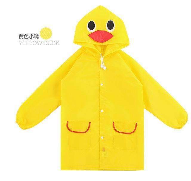 1PC Kids Rain Coat Children Raincoat Rainwear/Rainsuit,Kids Waterproof Animal Raincoat Student Poncho-Yellow-JadeMoghul Inc.