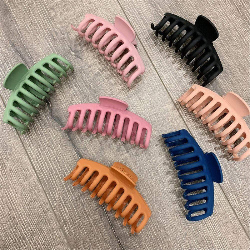 1Pc Korean Solid Big Hair Claws Elegant Frosted Acrylic Hair Clips Hairpins Barrette Headwear for Women Girls Hair Accessories AExp