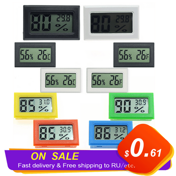 1Pc Mini Indoor Digital LCD Temperature Sensor Humidity Meter Thermometer Hygrometer Gauge Fridge Thermometers AExp