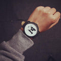 1PC New Fashion Design Unisex Leather Band Quartz Watch-White-JadeMoghul Inc.