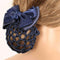 1Pc New Stylish Solid Color Satin Bow Barrette Lady Hair Clip Cover Bowknot Bun Snood Women Hair Accessories-Black-JadeMoghul Inc.