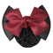 1Pc New Stylish Solid Color Satin Bow Barrette Lady Hair Clip Cover Bowknot Bun Snood Women Hair Accessories-Red-JadeMoghul Inc.