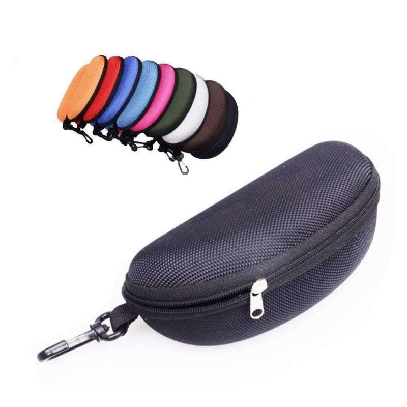 1PC New Sunglasses Reading Glasses Carry Bag Hard Zipper Box Travel Pack Pouch Case Portable Protector-Black-JadeMoghul Inc.