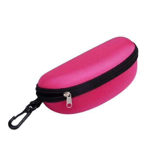 1PC New Sunglasses Reading Glasses Carry Bag Hard Zipper Box Travel Pack Pouch Case Portable Protector-Rose Red-JadeMoghul Inc.