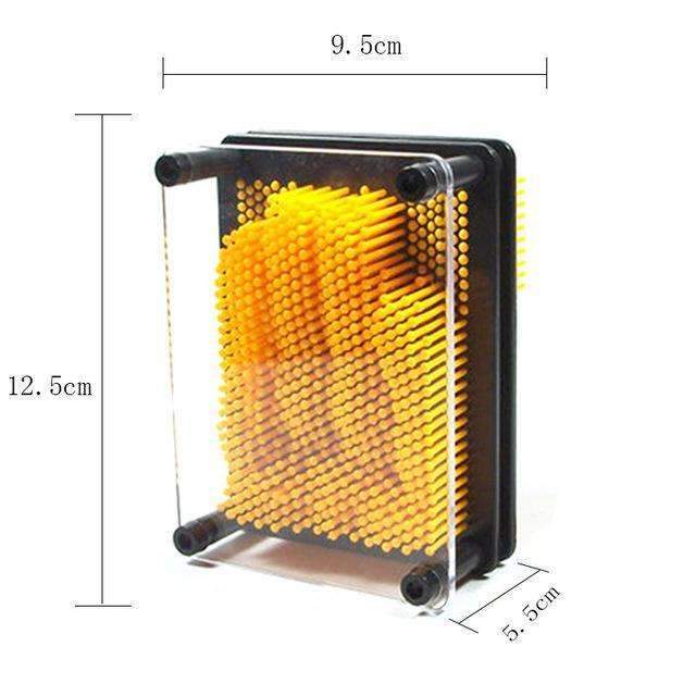 1PC Plastic toy funny game Pinart 3D clone shape pin art Shoumo variety colorful needle child get face palm model-Orange-S-JadeMoghul Inc.