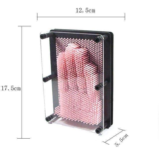 1PC Plastic toy funny game Pinart 3D clone shape pin art Shoumo variety colorful needle child get face palm model-Pink-S-JadeMoghul Inc.